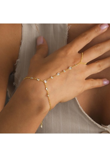 925 Ayar Gümüş Mekik Damla Ve Yuvarlak Zirkon Taşlı Şahmeran Altın