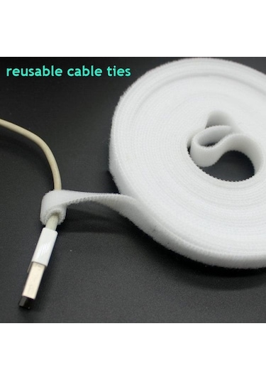 Beyaz Sırtsırta Cırt Bant, Kablo Düzenleyici Cırt Kablo Bağı