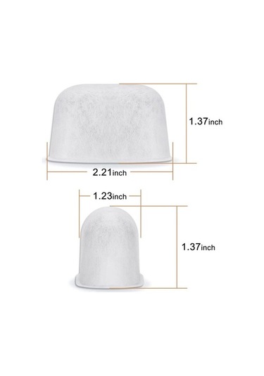 Metabagua Bwf100 Makinelerine Uyumlu 6'lı Paket Kömür Filtreleri, Espresso Makinesi Su Filtresi Değişimleri Xa9gje Beyaz