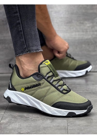 Erkek Su Geçirmez Termo Taban Spor Ayakkabı-haki-434 Haki