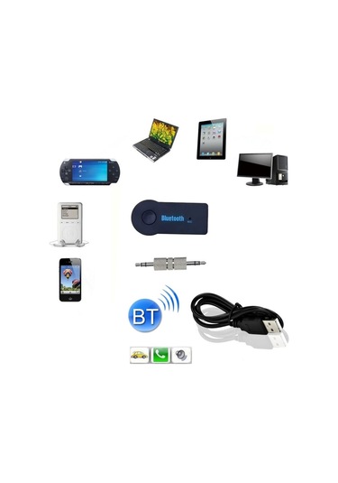 Sones Taşınabilir Tek Ses Kanalı Bluetooth Müzik Alıcısı İphone İpad Uyumlu Araba Kulaklık Stereo Mini Boombox  Siyah