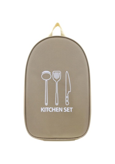 Açık Ocak Taşınabilir Saklama Çantası Açık Kamp Mutfak Eşyaları Sofra Pişirme Malzemeleri Kamp Araçları Depolama Haki