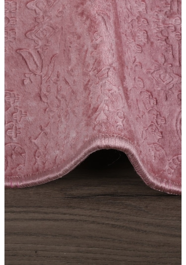 Nova Pudra Büyük Ebat 80x150 + 50x80 Cm 2'li Banyo Halısı Paspas Pembe