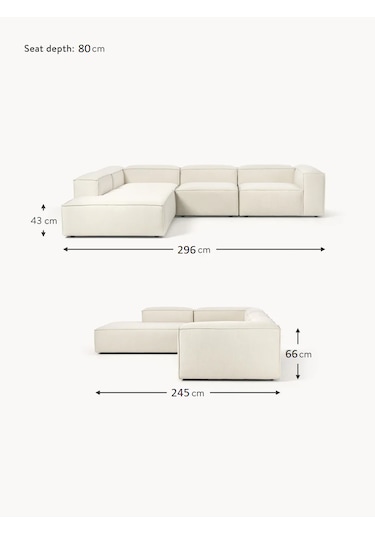 Most Mollis Pro 4 Modül Sol Köşe Koltuk 01 Lüks Beyaz Bukle Kumaş