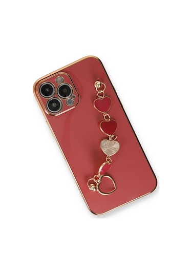 Apple Uyumlu iPhone 14 Pro Max Kılıf Esila Silikon Kırmızı/