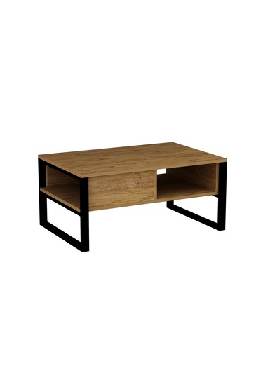 İsti Metal Ahşap Orta Sehpa Atlantik Çam