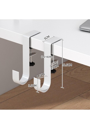 Suntek Çanta Askı Kancası Yemek Masası Yatak Odası Ev Uygun Masa Kancası Beyaz 2 Adet Çok Renkli