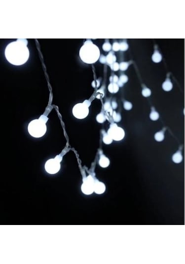 YILBAŞI LED IŞIK TOP İP LED BEYAZ İÇ MEKAN 5 MT