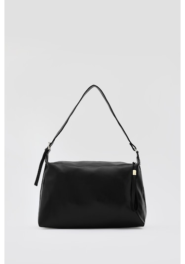 Gabrielle Salaş Omuz Çantası Siyah Siyah