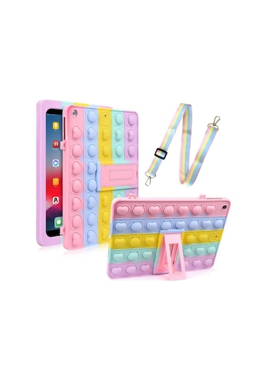 Samsung Uyumlu Galaxy Tab A8 10.5 Sm-x200 2021 Kılıf Cute Dolls Standlı Eğlenceli 3d Karekterli Çocuk Kılıfı Kılıf
