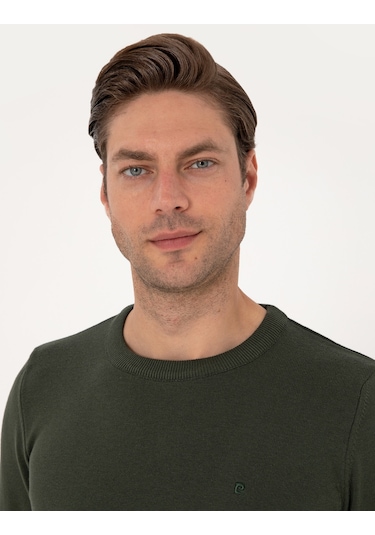 Pierre Cardin Erkek Koyu Haki Kazak /triko 50315509-vr111 Koyu Haki