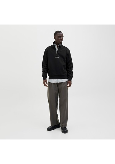 Jack & Jones Soho Erkek Siyah Sweatshirt 12278793-b Siyah