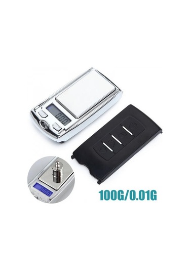 1 Adet Taşınabilir Mini Dijital Cep Ölçekler 100g 0.01g Altın Sterlet Için Takı Gram Denge Ağırlığı Elektronik Teraziler Açık Gri