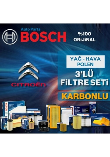 Citroen C4 1.6 E-Hdi Bosch  Filtre Bakım Seti 2011-2015 (495584535)