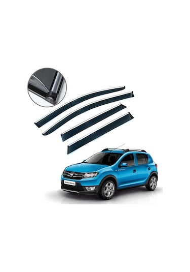 Dacia Sandero Stepway Krom Çıtalı Cam Rüzgarlığı 2013-2019