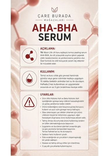 Moonlife - Aha & Bha Serum 30 Ml %15 Aha & %2 Bha