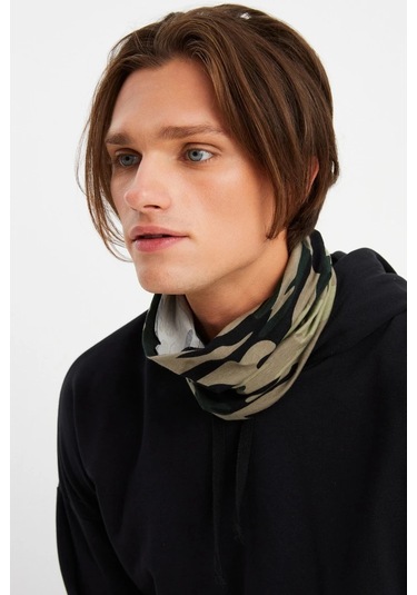 Erkek 4 Fonksiyonlu Koruyucu Pamuklu, Esnek, Terletmez, Bandana, Boyunluk, Maske - Tek Ebat / Kamuflaj Kamuflaj