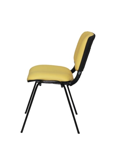 Ofiscombin Ofis Büro Bekleme Misafir Çalışma Konferans Koltuğu Form Sandalye Sari Deri 00047499867