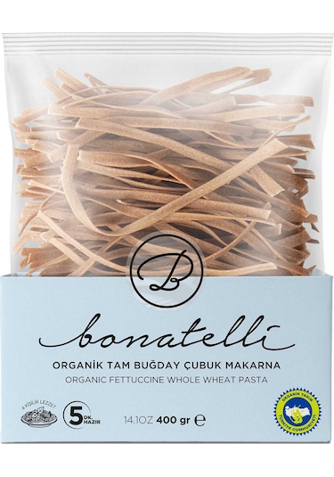 Bonatelli Vegan Tam Buğday Çubuk Makarna 400 G
