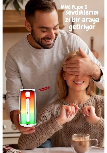 Pluse 5 Mikrofonlu Ses Bombası/360 Ledli Hoparlör/led Işıklı Gece Lambası/dekoratif Aydınlatma