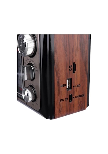 Kbroad Ktf-2208 Nostalji Solar Enerjili Güneş Panelli Fm Radyo Şarj Edilebilir
