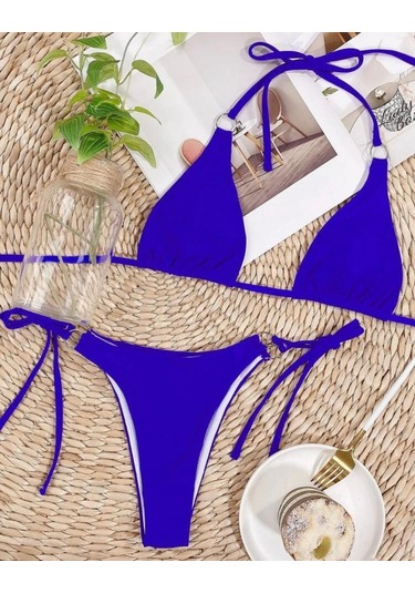 Deep Beach İp ve Halka Detaylı Bikini Takım 001