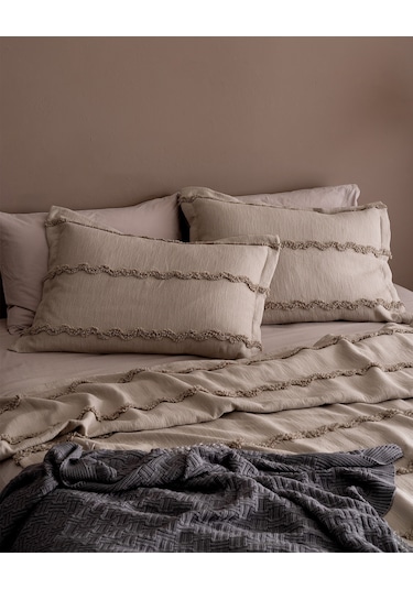 Madame Coco Rostrenen Tek Kişilik Pamuklu Yatak Örtüsü - Gri 8684427179871 Gri