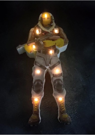 Fortnite Raptor Ahşap Led Pano Gece Lambası Biblo Ahşap Masa Deko