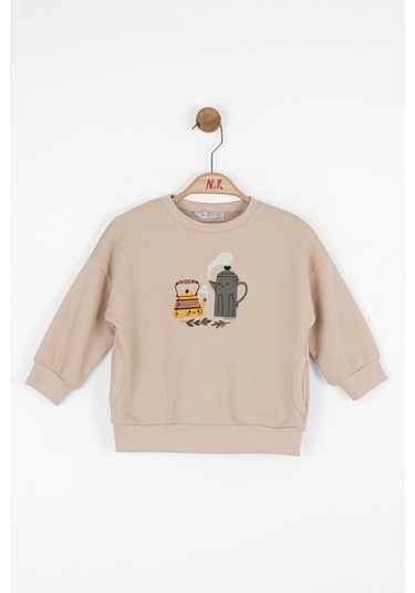 Nk Kids Kız Çocuk Sweatshirt 37601 Vizon
