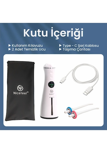 NPO Nicefeel FC1596 Taşınabilir Şarjlı Masajlı Diş Teli/Protez Bakım Profesyonel Ağız Duşu