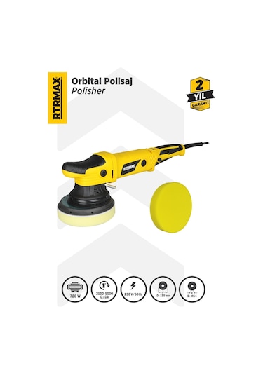 RTRMAX RTM1450 Orbital Polisaj Makinası 720 W 150 mm