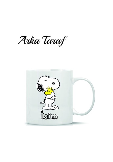 Snoopy Kişiye Özel Kupa Bardak Beyaz