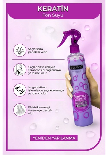 Keratin Çift Fazlı Kondisyoner Fön Suyu 400 Ml - Mrfs