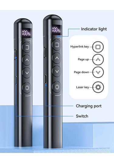 Ultratekno S7 Dijital Ekranlı Şarjlı Lazer Sunum Kumandası