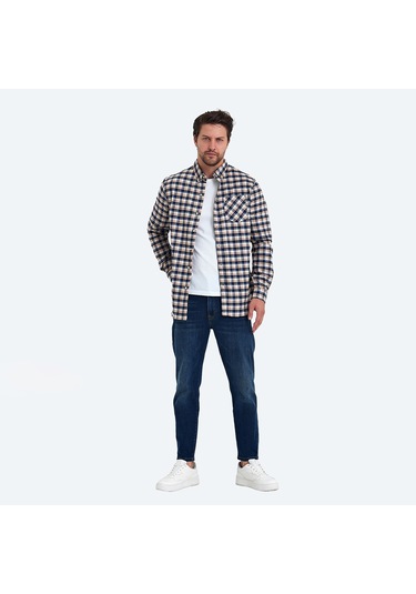 The Crow MANCHESTER Erkek  Lacivert Gömlek