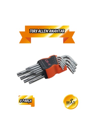 Yıldız Torx Allen Combination 9 Parça Alyan Seti Cr-v