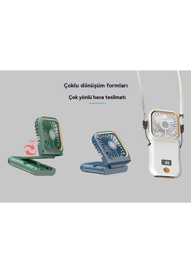 Aurora Mini Küçük Fan Asılıboyun Taşını Bilir Usb Güç Bankası El Tipi Küçük Küçük Fan 2