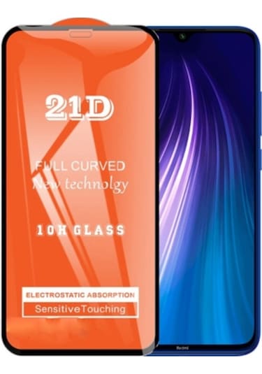 Xiaomi Redmi Note 8 Ekran Koruyucu 21D Tam Kaplayan Kavisli