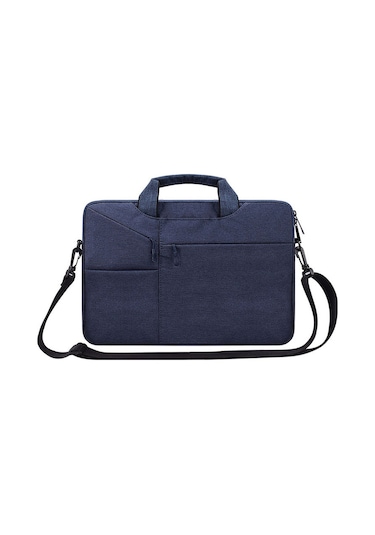 St02s Su Geçirmez Yırtılma Direnci Gizli Taşınabilir Askı Tek Omuzlu Çanta 15.6 İnç Dizüstü Bilgisayarlar İçin, Bavul Kemeri İle Lacivert