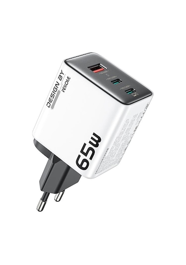 Wk Wp-u45 Keylour 65w Tip-cx2, Usb Gan Şarj Cihazı, Fiş: Ab Fiş Beyaz Beyaz