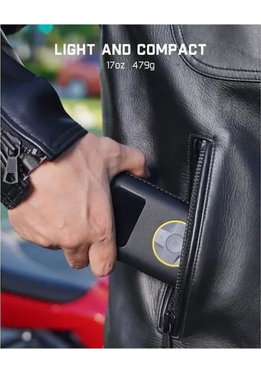 Teltree Kablosuz Araba Lastik Pompa 150 Psi - Otomobil, Motosiklet, Bisiklet İçin Hızlı Şişirme, Akıllı Ekran, Otomatik Kapatma Ve Powerbank Özelliği
