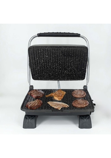 Dökümix Demir Döküm Granit Gri 1800 Watt 4-6 Dilim Ev-sanayi-büfe Tipi Tost Makinası Ve Izgara