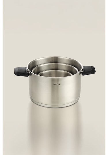 Nehir Elena Saten 6 Parça Derin Tencere Set