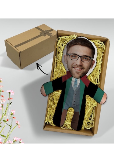 Bk Gift Hediye Kutusunda Kişiye Özel Fotoğraflı Erkek Avukat Tasarımlı Bebek Yastık, Arkadaşa Hediye, Sevgiliye Hediye, Doğum Günü Hediyesi