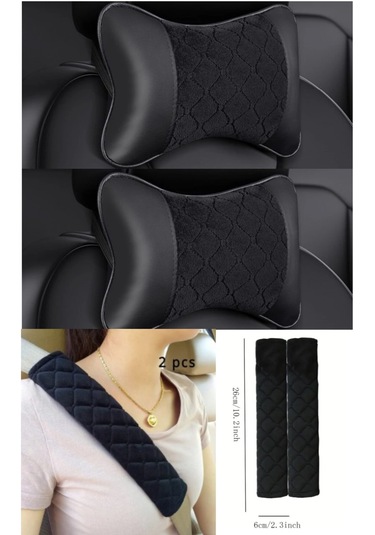 2 Ad Emniyet Kemer Kılıfı 2 Ad Taytüyü Boyun Yastığı Ekstra Yumuşak For 2 Seat Kit