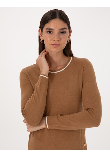 Pierre Cardin Kadın Camel Kazak /triko 50315910-vr015 Camel
