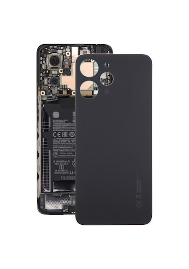 Cbtx Xiaomi Redmi 12 4g Cam Malzeme Pil Arka Kapağı Uyumlu Siyah