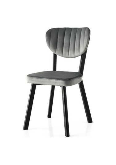 Olivya Sandalye, Siyah Metal Gri