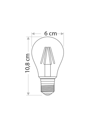 Ct-4217 8w 220v E27 Duylu Rustik Led Ampul Günışığı 5 Adet