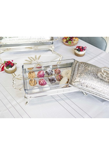 Dikdötgen Kapaklı Camlı Sunumluk Kumlu No2